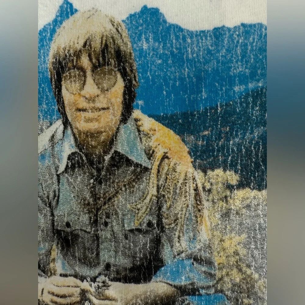 John Denver Rocky Mountain High Midnight Rider Band Graphic Shirt Size Small - Picture 8 of 11